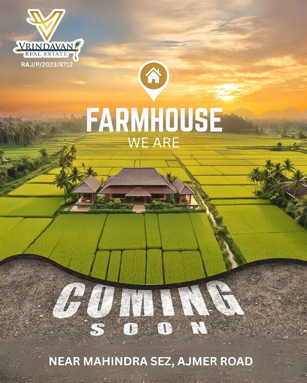 Farmhouse in a Gated & Secured Township